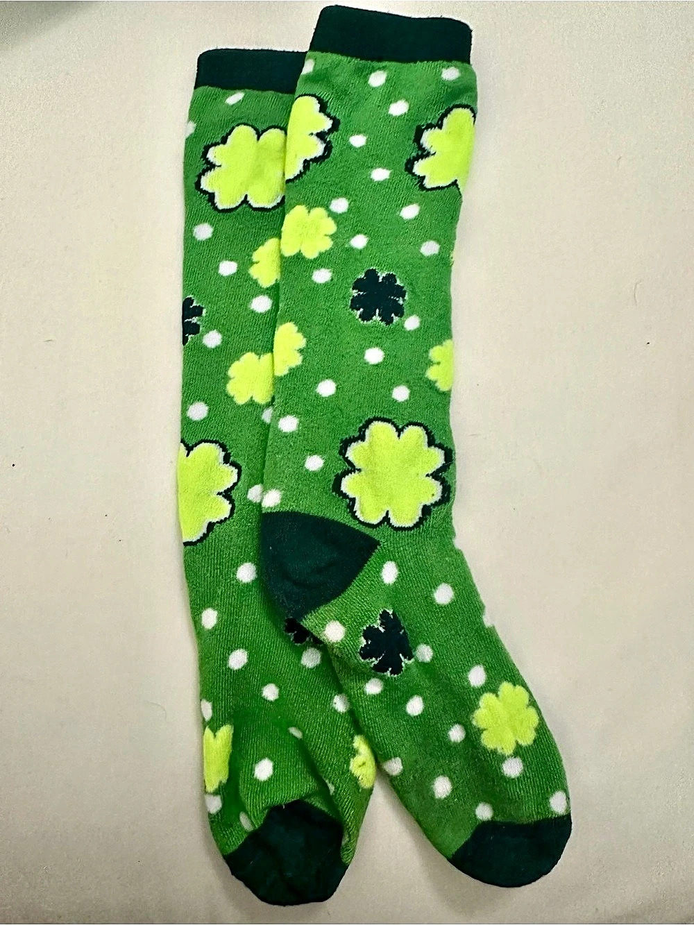 Shamrock Green and Yellow Socks Like New